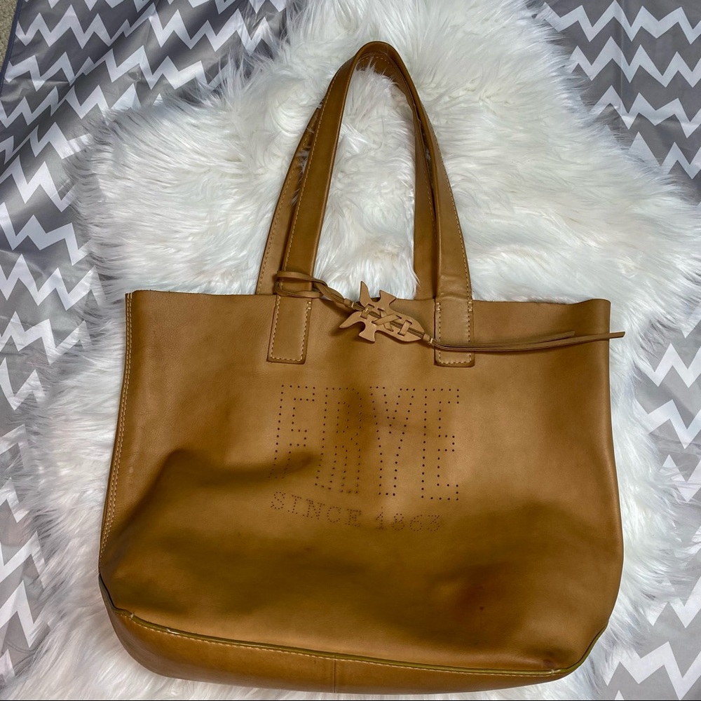 Frye Cognac Brown Leather Tote Bag